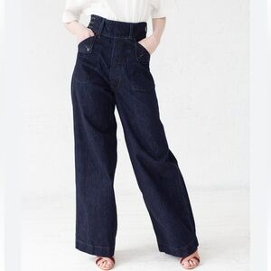 As Ever NYC Willow High Rise Flare Pants In Denim Sz 24